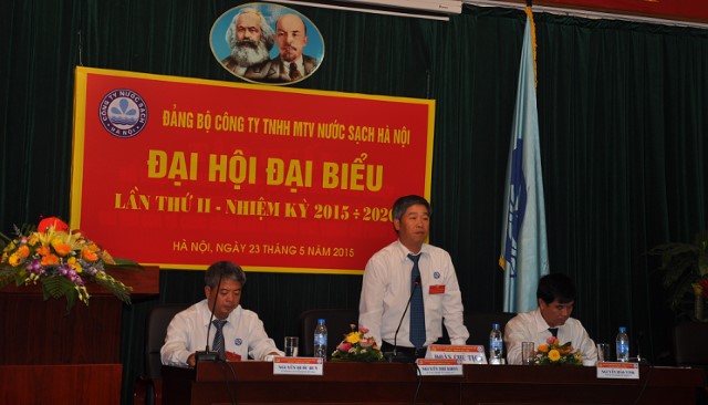 Công ty Nước sạch Hà Nội tổ chức thành công Đại hội đại biểu Đảng bộ lần thứ II nhiệm kỳ 2015-2020