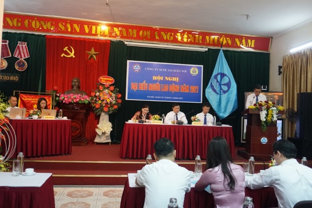 Hội nghị đại biểu người lao động Công ty Nước sạch Hà Nội năm 2021