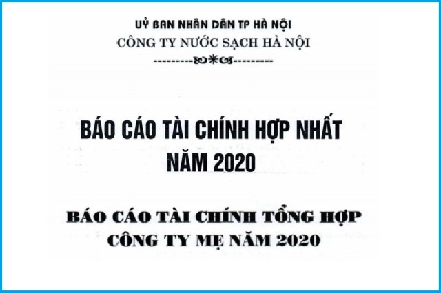 Công bố thông tin Công ty Nước sạch Hà Nội năm 2020