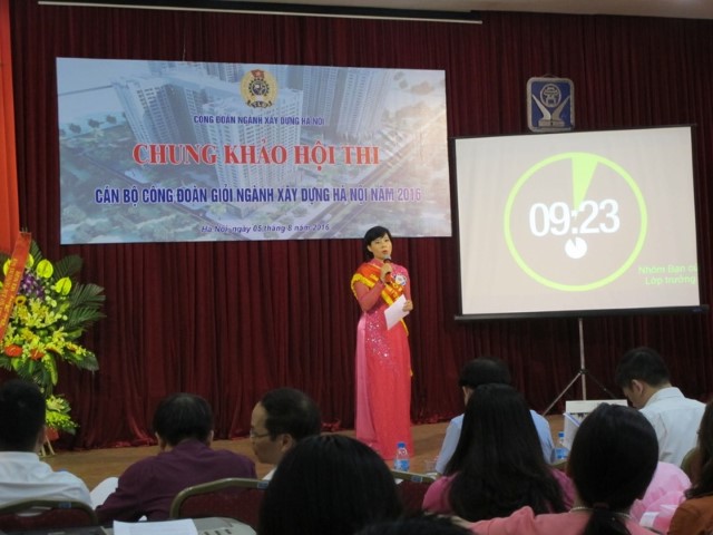 Chung khảo Hội thi Cán bộ Công đoàn giỏi ngành Xây dựng Hà Nội năm 2016