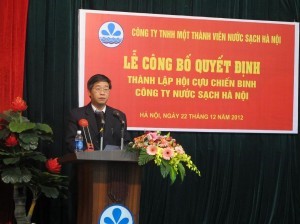 Lễ công bố Quyết định thành lập Hội Cựu Chiến binh Công ty Nước sạch Hà Nội