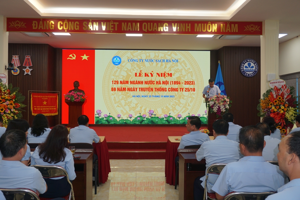 Lễ kỷ niệm 129 năm ngành nước Hà Nội (1894 – 2023), 69 năm ngày truyền thống Công ty Nước sạch Hà Nội (25/10/1954 – 25/10/2023)