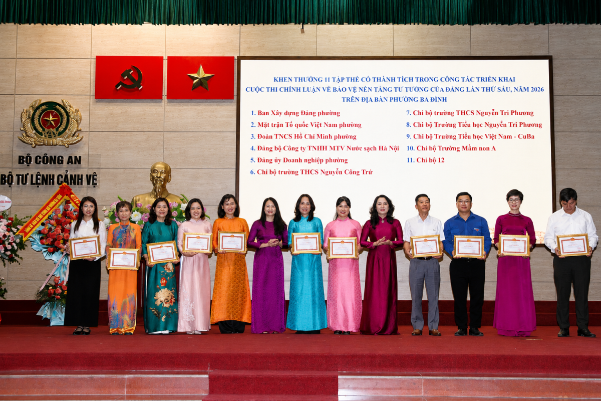 Đảng bộ Công ty Nước sạch Hà Nội đạt thành tích trong công tác triển khai Cuộc thi chính luận về bảo vệ nền tảng tư tưởng của Đảng lần thứ Sáu năm 2026 trên địa bàn phường Ba Đình