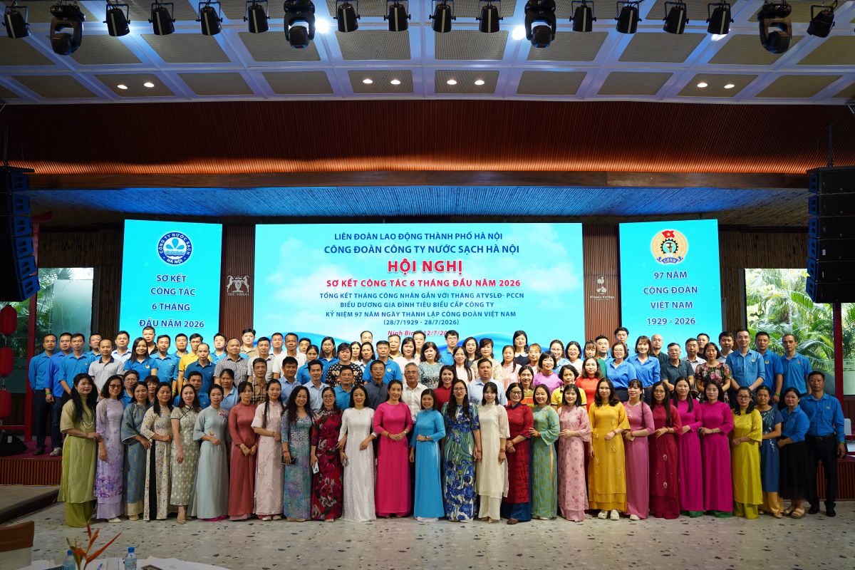 Hội nghị sơ kết công tác 6 tháng đầu năm 2026 - Tổng kết Tháng Công nhân gắn với Tháng ATVSLĐ - PCCN - Biểu dương gia đình tiêu biểu cấp Công ty - Kỷ niệm 97 năm ngày thành lập Công đoàn Việt Nam (28/7/1929 - 28/7/2026)