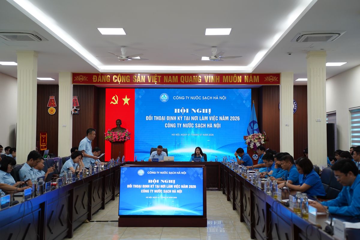 Công ty Nước sạch Hà Nội tổ chức Hội nghị đối thoại định kỳ tại nơi làm việc năm 2026 